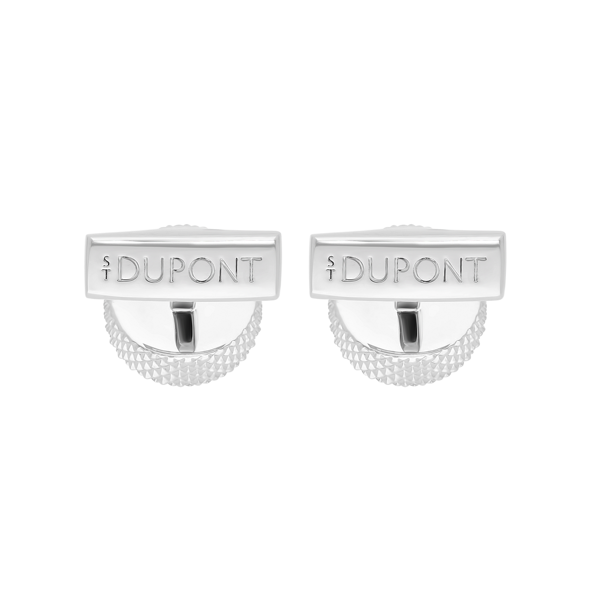 005845 - STDUPONT - Japan - Round black lacquer and diamond head cufflinks - 2