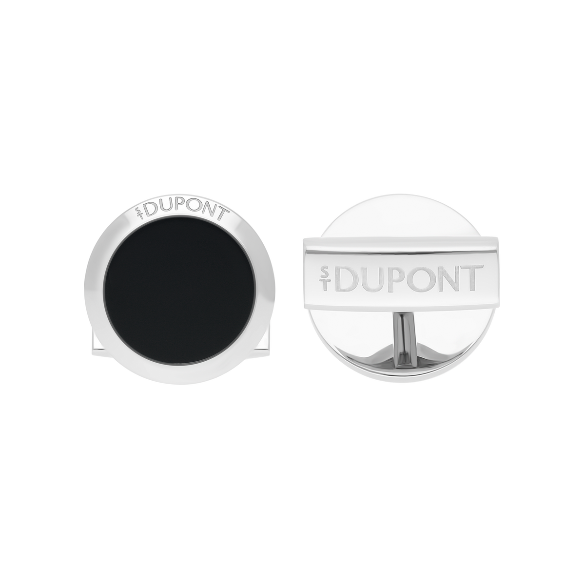 005846 - STDUPONT - Japan - Round black lacquer cufflinks - 1