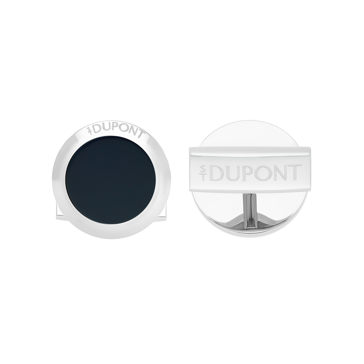 005847 - STDUPONT - Japan - Round blue lacquer cufflinks - 1
