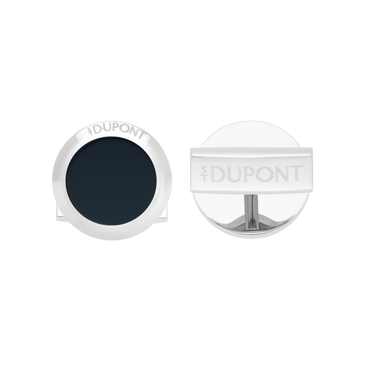 005847 - STDUPONT - Japan - Round blue lacquer cufflinks - 1