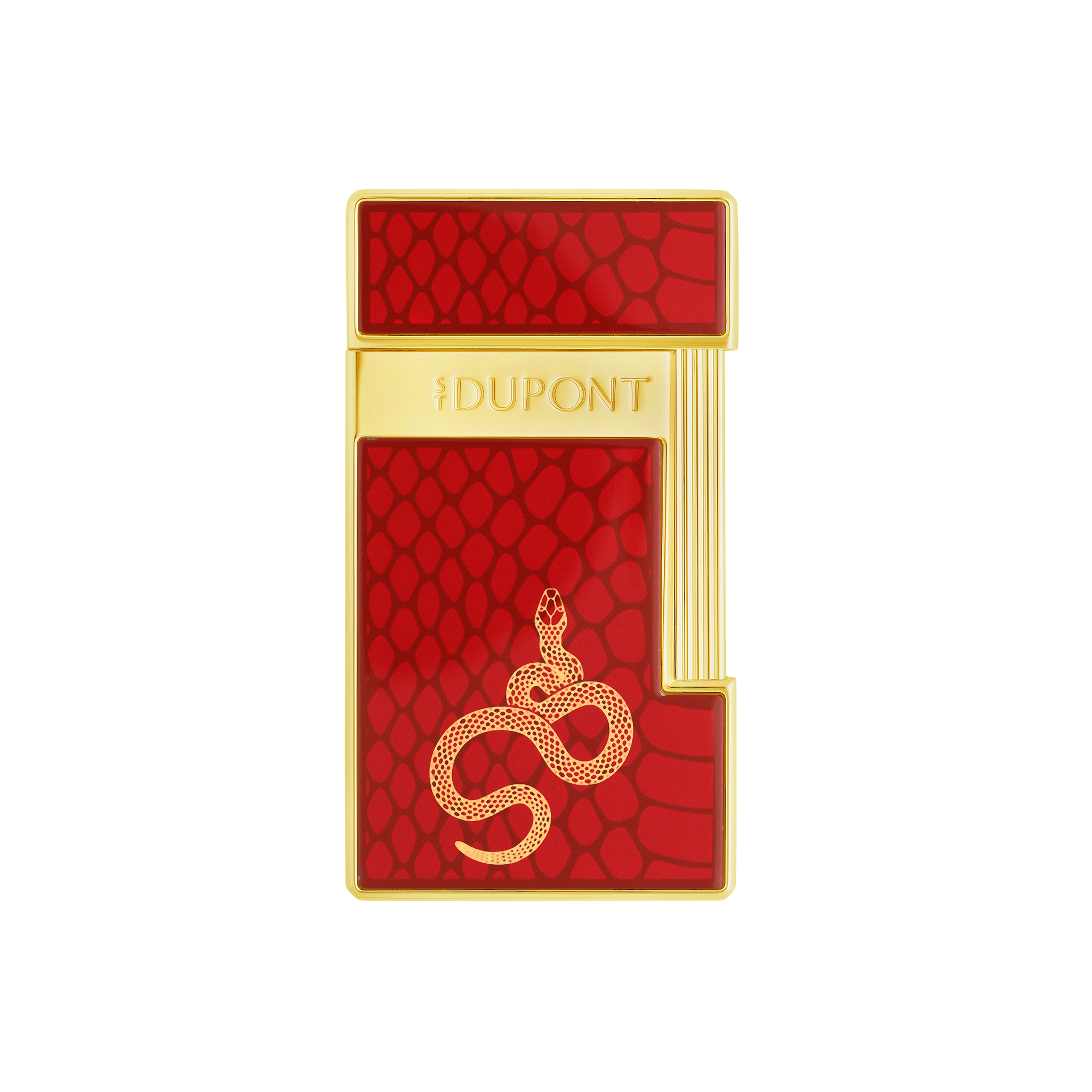 S.T.dupont エス・テー・デュポン 赤いライター 金色フレーム S.T.dupont エス・テー・デュポン 赤いライター 金色フレーム